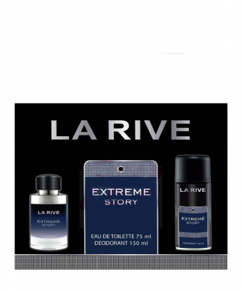 ست عطر و اسپری دئودورانت مردانه لا ریو La Rive مدل Extreme Story حجم 75 میلی لیتر