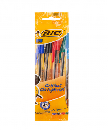 خودکار بیک Bic مدل Cristal Medium بسته چهار عددی