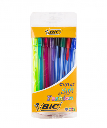 خودکار بیک Bic مدل Cristal Soft and Fashion بسته 8 عددی