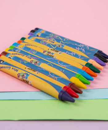 مداد شمعی دوازده رنگ روغنی بیک Bic مدل Wax Crayons