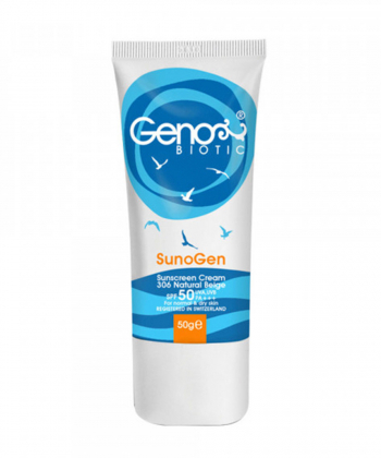 کرم ضدآفتاب بی رنگ SPF50 ژنوبایوتیک Geno Biotic مدل Suno Gen حجم 50 میلی لیتر