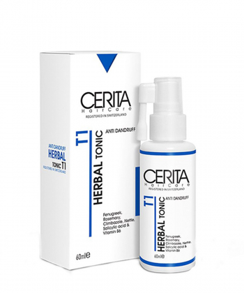 تونیک تقویت کننده و ضد شوره مو سریتا Cerita مدل Herbal Tonic T1 حجم 60 میلی لیتر