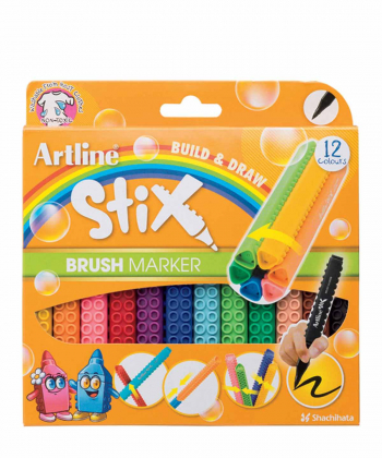 ماژیک 12 رنگ استیکس آرت لاین ArtLine مدل Brush