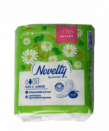 نوار بهداشتی بالدار و بسیار نازک ناولتی Novelty سایز 2 بسته 8 عددی