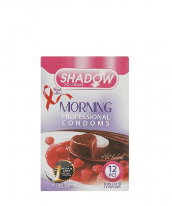 کاندوم با اسانس شکلات شدو Shadow مدل Morning بسته 12 عددی