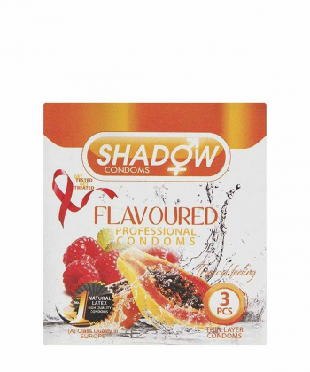 کاندوم میوه ای شدو Shadow مدل Flavoured بسته 3 عددی