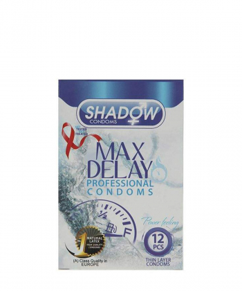 کاندوم تاخیری و خاردار شدو Shadow مدل Max Delay بسته 12 عددی