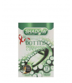 کاندوم تاخیری و خاردار شدو Shadow مدل Dotted بسته 12 عددی