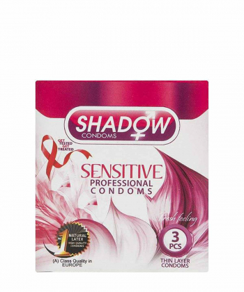 کاندوم بسیار نازک شدو Shadow مدل Sensitive بسته 3 عددی