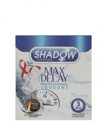 کاندوم تاخیری و خاردار شدو Shadow مدل Max Delay بسته 3 عددی