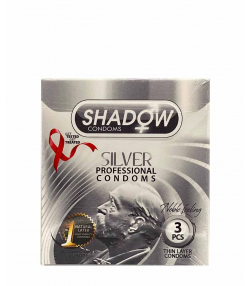 کاندوم تاخیری شدو Shadow مدل Silver بسته 3 عددی