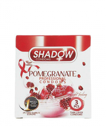 کاندوم تنگ کننده اناری شدو Shadow مدل Pomegranate بسته 3 عددی