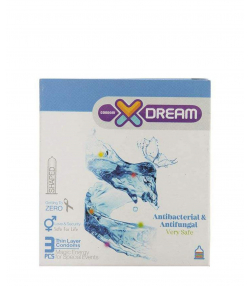 کاندوم ضد قارچ و باکتری ایکس دریم XDream مدل Anti bacterial & Antifungal بسته 3 عددی