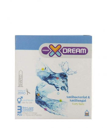 کاندوم ضد قارچ و باکتری ایکس دریم XDream مدل Anti bacterial & Antifungal بسته 3 عددی