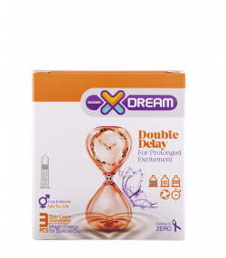 کاندوم تاخیری مضاعف خاردار ایکس دریم XDream مدل Double Delay بسته 3 عددی