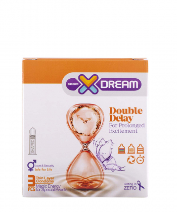 کاندوم تاخیری مضاعف خاردار ایکس دریم XDream مدل Double Delay بسته 3 عددی