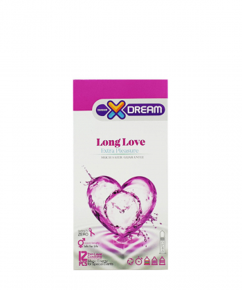 کاندوم لذت طولانی خاردار ایکس دریم XDream مدل Long Love بسته 12 عددی