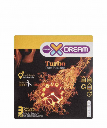 کاندوم تاخیری ایکس دریم XDream مدل Turbo بسته 3 عددی