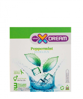 کاندوم خنک کننده ایکس دریم XDream مدل Peppermint بسته 3 عددی