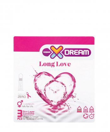 کاندوم لذت طولانی خاردار ایکس دریم XDream مدل Long Love بسته 3 عددی