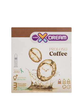 کاندوم تاخیری ایکس دریم XDream مدل Prolong Coffee بسته 3 عددی