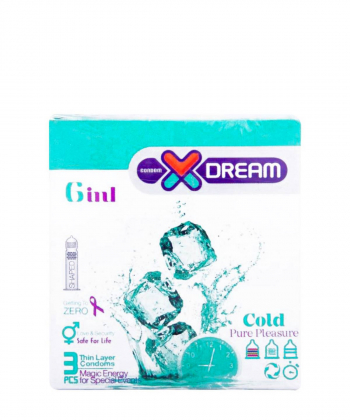 کاندوم خنک کننده ایکس دریم XDream مدل Cold بسته 3 عددی