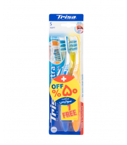 مسواک با برس نرم تریزا Trisa مدل Extra Pro Clean بسته 2 عددی