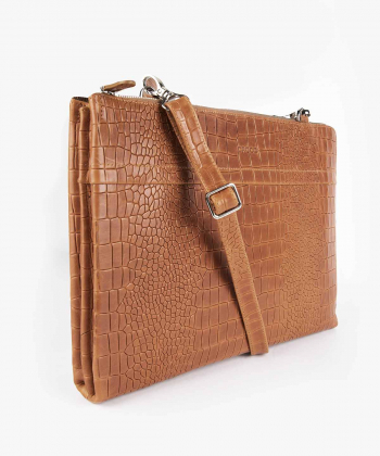 کیف کلاسور چرم طبیعی چرم کروکو Croco Leather مدل ایرن