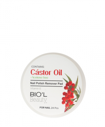 پد لاک پاک کن بیول BIOˊL مدل Castor Oil بسته 24 عددی