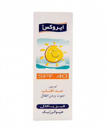 لوسیون ضد آفتاب کودکان SPF40 ایروکس Irox حجم 60 میلی لیتر