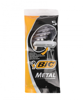 خودتراش موهای زبر بیک Bic مدل Metal بسته 5 عددی