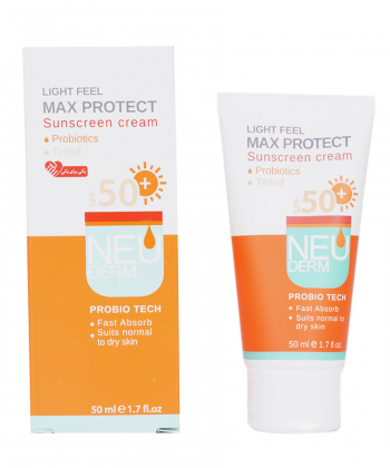 کرم ضد آفتاب SPF50 نئودرم Neuderm مدل Max Protect حجم 50 میلی لیتر