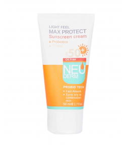 کرم ضد آفتاب فاقد چربی SPF50 نئودرم Neuderm مدل Max Protect حجم 50 میلی لیتر