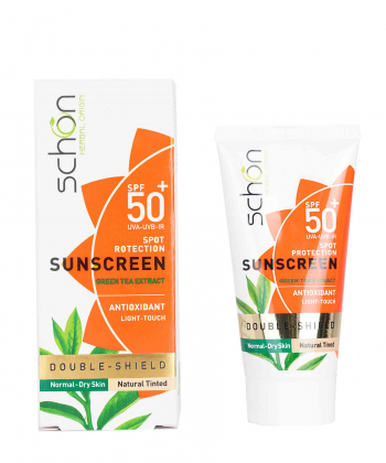 کرم ضد آفتاب SPF50 شون Schon مدل Double-shield حجم 50 میلی لیتر