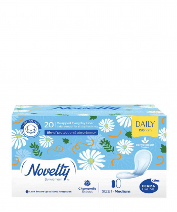 پد بهداشتی روزانه ناولتی Novelty سایز متوسط بسته 20 عددی