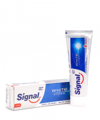 خمیردندان سفیدکننده سیگنال Signal مدل White System حجم 75 میلی لیتر