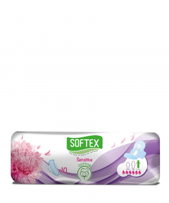 نوار بهداشتی بالدار خیلی بزرگ سافتکس Softex بسته 10 عددی