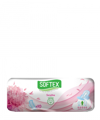 نوار بهداشتی بالدار بزرگ سافتکس Softex بسته 10 عددی