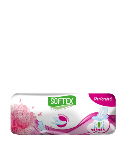 نوار بهداشتی بالدار بزرگ و مشبک سافتکس Softex بسته 10 عددی