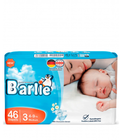 پوشک بچه سایز 3 بارلی Barlie بسته 46 عددی