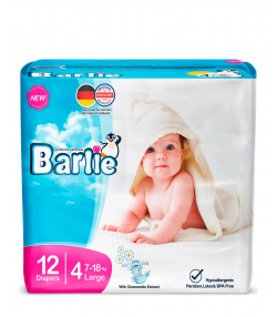 پوشک بچه سایز 4 بارلی Barlie بسته 12 عددی