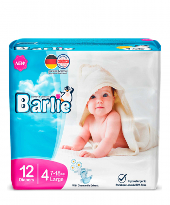 پوشک بچه سایز 4 بارلی Barlie بسته 12 عددی