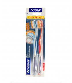 مسواک با برس نرم تریزا Trisa مدل Pro Interdental بسته 2 عددی