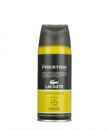 اسپری دئودورانت مردانه پرستیژ Prestige مدل Lacoste Challenge حجم 150 میلی لیتر