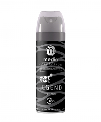 اسپری دئودورانت مردانه مدیا Media مدل Legend Mont Blanc حجم 200 میلی لیتر