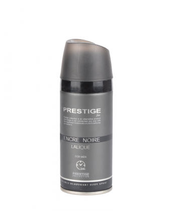 اسپری دئودورانت مردانه پرستیژ Prestige مدل Encre Noire Lalique حجم 150 میلی لیتر