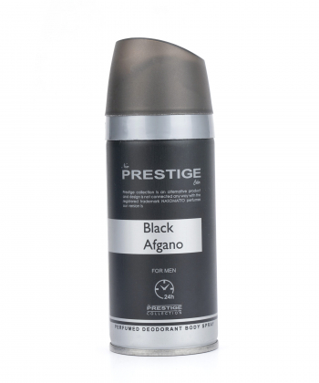 اسپری دئودورانت مردانه پرستیژ Prestige مدل Black Afgano حجم 150 میلی لیتر