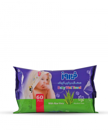 دستمال مرطوب کودک فیروز Firooz بسته 60 عددی