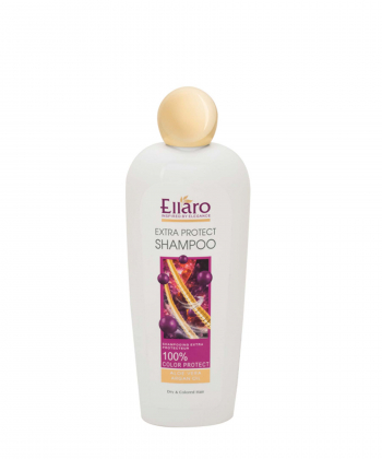 شامپو موهای خشک و رنگ شده الارو Ellaro مدل Extra Protect حجم 450 میلی لیتر