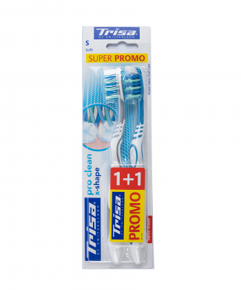 مسواک با برس نرم تریزا Trisa مدل Extra Pro Clean بسته 2 عددی